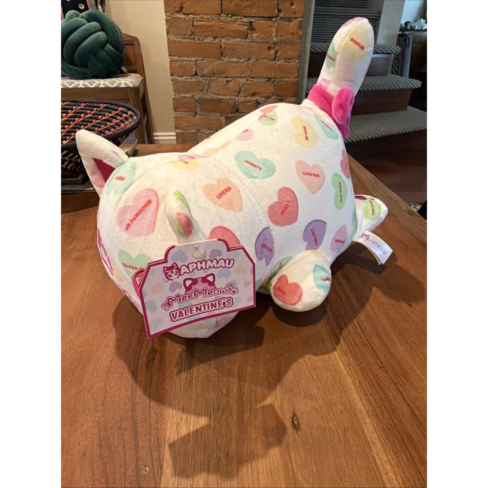 Aphmau MeeMeows Valentine's Day Candy Hearts Cat Plush Medium w/ Tags